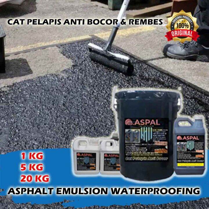 ASPAL CAIR EMULSION HITAM CAT PELAPIS ASPAL UNTUK DAK COR BETON TEMBOK