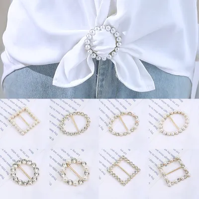 Nice Pearl Buckles For Clothes Scarves Bags Skirt Corner Lower Hem Knotted Fixed Slim Waist Shirt T-shirt Buttons Buckles