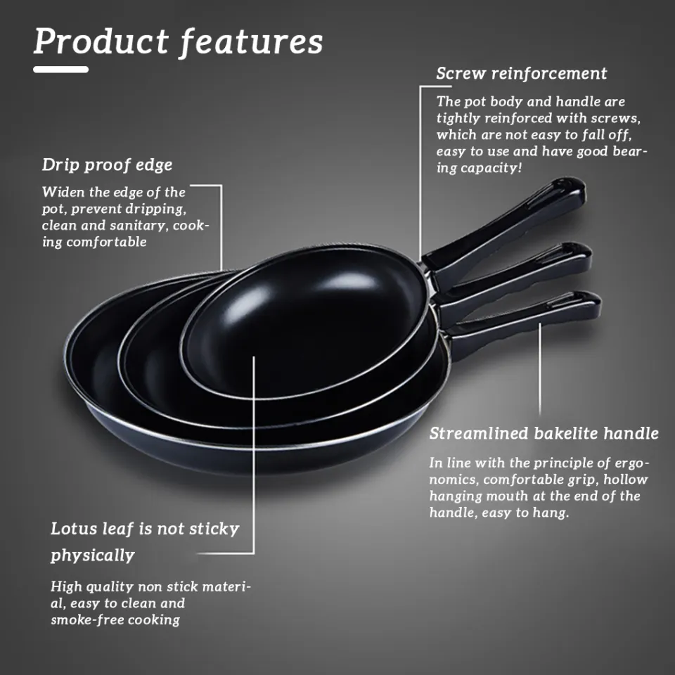 Non-stick Frying Pan Durable Mini Thick Steak Flat cooking Pan Iron Pancake