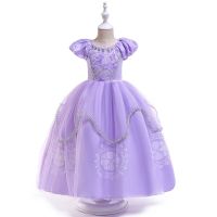 Childrens cosplay performance dress  Little Princess Sophia Princess Dress  Ice and Snow Qiyuan jumpsuit princess skirt