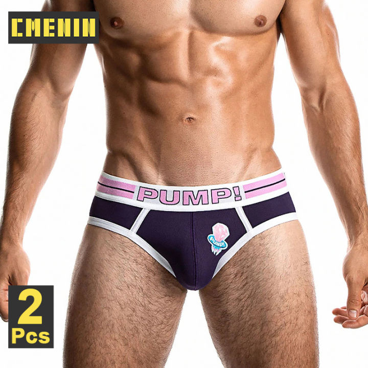 cmenin-pump-2pcs-hot-cotton-ชุดชั้นในชายเซ็กซี่กางเกงในชายกางเกง-breathable-ชุดชั้นในกางเกง-jockstrap-กางเกงในชายชุดชั้นใน-pu018