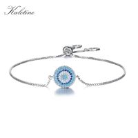 KALETINE 925 Bracaccialetto In Argento Sterling Pavimentato เพชรสังเคราะห์ Turchia Buona Fortuna Hamsa Occhio Diabolico Di Fascino Del Braccialetto DONE Degli Omini Dei Monili