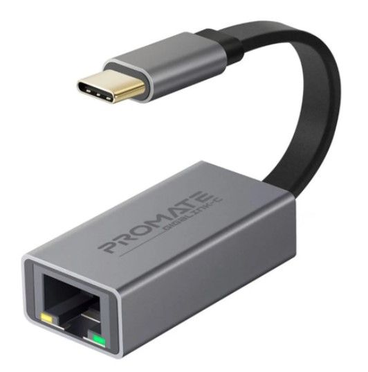 USB TO ETHERNET ADAPTER (อุปกรณ์แปลงสัญญาณ) PROMATE USB-C TO RJ45 GIGABIT ETHERNET GIGALINK-C