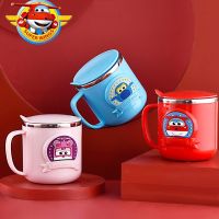 Super Wings Kids Drink Water Cups Children Baby lovely anti falling Milk Cup Cartoon Creative Baby Drinkware Juice Cup Stainless Steel Mugs household cup