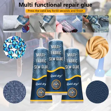 Clothing Repair Glue, Cloth Glue Fabric Adhesives, Secure Stitch Liquid  Sewing Solution Kit, No Sew Glue Fast Tack No Sew 
