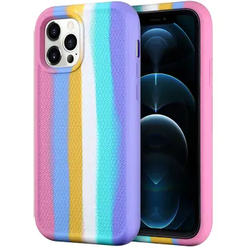 iPhone XS Max Heavy Duty Shockproof Anti-Scratch Dual Layer Hard PC Bumper  Soft Liquid Silicone Case Rainbow Green