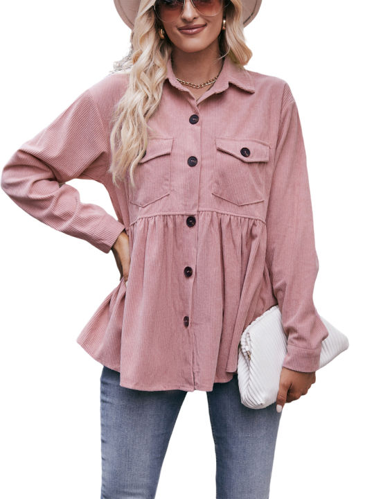 Women's Corduroy Long Sleeve Shirts, Blouses & Tops