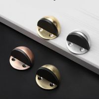 Non Punching Sticker Hidden Stainless Steel Rubber Door Stopper Door Holders Catch Floor Mounted Nail-free Door Stops Door Hardware Locks