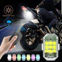 ☒☌ Wireless Remote Control LED Anti-collision Warning Light for Motorcycle Car Bike Drone 7 Colors Turn Signal Indicator