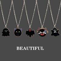 ⊙ สร้อยคอการ์ตูนฮาโลวีนสีดำและสีขาว ghost hip hop clavicle chain punk สไตล์นักเรียนหญิงเครื่องประดับของขวัญสำหรับเพื่อนที่ดีที่สุด