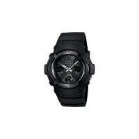 CASIO นาฬิกา G-SHOCK ไฟ G-SHOCK CASIO นาฬิกาข้อมือ12แบบทนทาน,นาฬิกาคลื่นไฟฟ้าพลังงานแสงอาทิตย์แบบหลายสาย6 AWG-M100B-1A สำหรับผู้ชาย [นำเข้าขนาน]