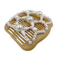 ELEGANT Fashion Retro Style Hair Combs Clips Elastic Beaded Updo Tools Hair Styling