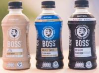 (4 Pack) Boss coffee, No Sugar Boss formula, Mildly Sweet formula and Latte formula, size 250 ml.