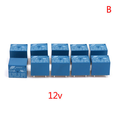 💖【Lowest price】MH รีเลย์10pcs DC 5V 12V 24V SRD - 250VAC 10A 5PIN รีเลย์ไฟ