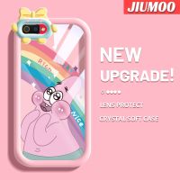 เคส JIUMOO สำหรับ Realme C2 C2S OPPO เคส A1K น่ารักลายฟองน้ำบ็อบมอนสเตอร์เคสนิ่มกันกระแทกทนทานต่อการขีดข่วนเคสโทรศัพท์โปร่งใสฝาครอบป้องกันเลนส์กล้องถ่ายรูป TPU ซิลิกาเจล