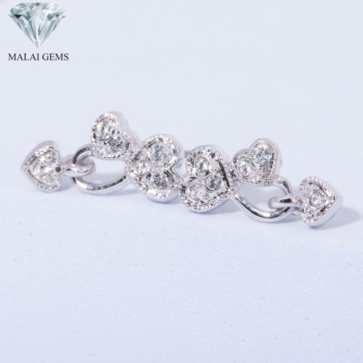 malai-gems-ต่างหูเพชร-เงินแท้-silver-925-เพชรสวิส-cz-เคลือบทองคำขาว-รุ่น21005629-แถมกล่อง-ต่างหูcz-ต่างหูเงินแท้