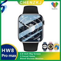 ZZOOI IWO HW8 PRO Max Smart Watch Series 8 Waterproof 2.0" Screen Blood Sugar Smartwatch with Game Men Women NFC pk DT7 Max Ultra W27