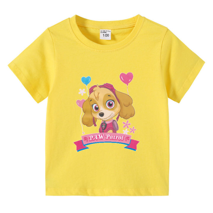 paw-patrol-เสื้อแขนสั้นสำหรับเสื้อยืดตัวบนผ้าฝ้าย-เสื้อกล้ามลายการ์ตูนแขนสั้นสำหรับฤดูร้อนเด็กเด็กผู้ชายเด็กผู้หญิง0000