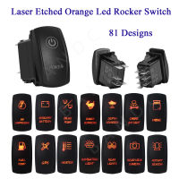 【CW】1 Pc Etched ORANGE LED Toggle On Off Rocker Switch for Car Boat Marine U A Off Road Vehicle Tractor Camper 12V 24V