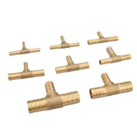 4/6/8/10/12/14/16/19/25mm Hose Barb Tail Tee 3 Ways Reudcing Brass Pipe Fitting Splitter Coupler Adapter Connector Water Gas Oil