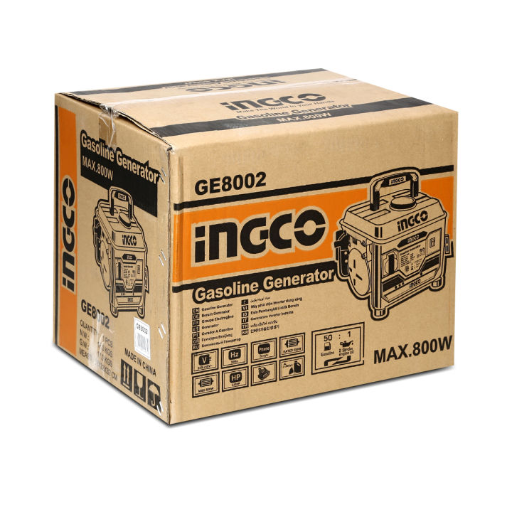 ingco-เครื่องปั่นไฟ-800-วัตต์-gasoline-engine-generator-800w-เครื่องกำเนิดไฟ-พกพา-เครื่องยนต์-เบนซิน-2-จังหวะ-มีระบบตัดไฟอัตโนมัติ