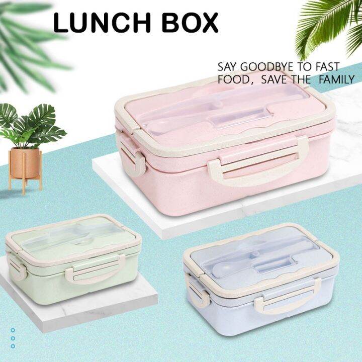 lunch box 1000ml wheat straw lunch box compartment food conner lunch ...