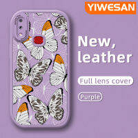 YIWESAN เคส M11 A11 M01s A10s ปลอกสำหรับ Samsung,เคสดีไซน์ใหม่รูปผีเสื้อเคสใส่โทรศัพท์หนังเคสมือถือกันกระแทกป้องกันการตกแบบนิ่มพร้อมเคสป้องกันกล้องเลนส์คลุมทั้งหมด