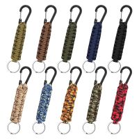 （AT） ELOS Pack Of 10 ParacordFob Quick Release Lanyard Clip Ring เชือกเส้นเล็กถักที่มีประโยชน์ RingOutdoor LanyardRings