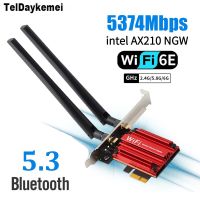 Wi-Fi 6E AX210 Intel สายรัด M.2 PCIE อะแดปเตอร์5374Mbps บลูทูธ5.3ไร้สาย Wifi 6การ์ดเน็ตเวิร์ก Windows 11 Window10สำหรับพีซี