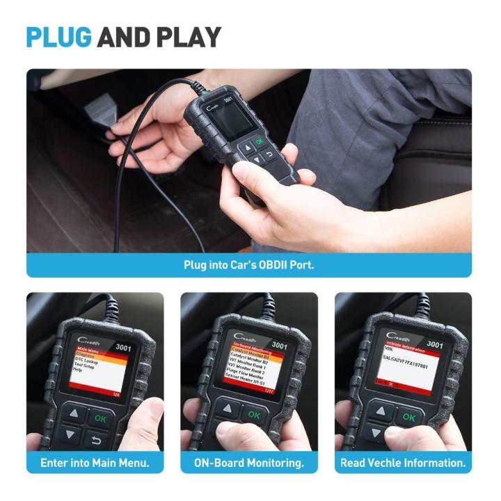 เต็ม-obd2-code-reader-scanner-รหัสอ่านสแกนเนอร์-creader-3001-obdii-eobd-รถยนต์เครื่องมือวิเคราะห์ใน-cr3001-pk-al319-al519-om123