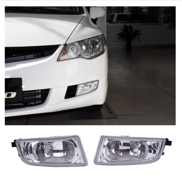 1*PAIR For HONDA CIVIC fd Fog Lamp Front Driving Light Fog Light For