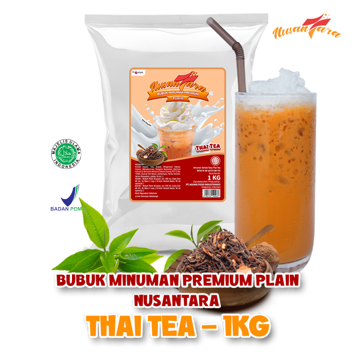 OMURA POWDER Bubuk Minuman Premium Plain Tanpa Gula Rasa Thai Tea ...