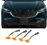 For Mazda CX-30 2020-2023 LED Car Front bumper Grille LED Amber Light Raptor Style Light Kit Decor W/ Wire Speed