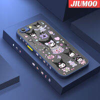 JIUMOO เคสสำหรับ VIVO Y53มีน้ำค้างแข็งโปร่งใสลายเค้กการ์ตูน Kuromi เคสนิ่มลายกล้องปลอกซิลิโคนขอบสี่เหลี่ยมกันกระแทก