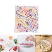 100/50Pcs Colorful Disposable Food Cover Saran Wrap Bowel Cover Food Grade Fresh-keeping Plastic Bag Kitchen Storage Accessories