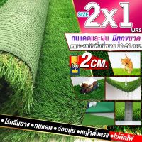 ขนาด 2x1 เมตร(2ตรม.)หญ้าเทียมใบ 2 ซม กัน UV คุณภาพดีเกรดเอสำหรับตกแต่งสวน ตกแต่งบ้าน ร้านค้า หญ้าปูพื้น หญ้าเทียมถูกๆ มีทุกขนาดสอบถามได้