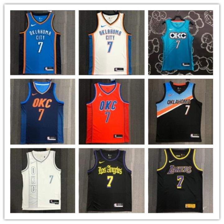 NBA_ Basketball Jerseys 75th Custom Men Women Youth Oklahoma''City  Thunder''7 Darius Bazley 12 Lindy Waters III 15 Derrick Favors 11 Theo  Maledon''nba''print 