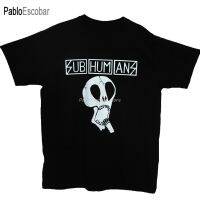 [Chaoku Clothing] Subhumans เสื้อยืดฮาร์ดคอร์ Anarcho วงร็อคสีดำทรงหลวมขนาดเสื้อเชิ้ตบนผู้ชายฤดูChaoku clothing