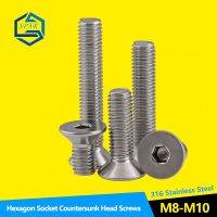 Hexagonal Socket Countersunk Kepala Datar Sekrup Piala Sekrup Hex Hex Sekrup 316 Stainless Steel DIN7991 M8/M10