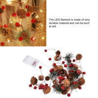 6.5ft คริสต์มาสไฟสตริงตกแต่ง Pinecone Berries Fairy ไฟ LED สำหรับตกแต่งคริสต์มาสในร่มและกลางแจ้ง