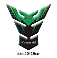 สติกเกอร์รถจักรยานยนต์สำหรับ Kawasaki Ninja 250 300 400 650 1000 Zx6r Zx10r รถจักรยานยนต์คาร์บอนไฟเบอร์ถังน้ำมันเชื้อเพลิง Pad Tankpad Decal Protector