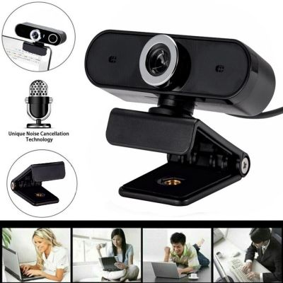 ZZOOI USB 360 Degree Rotating Webcam Built-in Microphone Computer Laptop HD Swivel Clip-on Camera