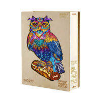 Mysterious Owl Wooden animal Jigsaw Puzzle 3D Wooden Puzzle Game For Kid Wood Toy Educational DIY Crafts Interactive Gift