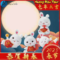 [Okwish] 2023 CNY ปีกระต่ายเทศกาลฤดูใบไม้ผลิแห่งชาติแฟชั่นกระต่ายมิ่งขวัญกระต่ายฟอร์จูนสำนักงานตกแต่งตกแต่งเทศกาลฤดูใบไม้ผลิของขวัญรูปแกะสลัก