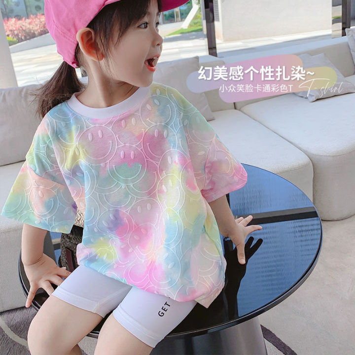 New Girls' Short Sleeve T-shirt Casual Children's Summer Tops Fashion ...