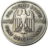 【HOT】 upaxjl ชุด1932ADEFGJ 6ชิ้น5 Reichsmark ชุบเงิน