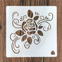 15*15 ซม.Rose ดอกไม้ DIY Layering Stencils ภาพวาด DIY สมุดภาพสี Embossing อัลบั้มตกแต่งแม่แบบ-Cailine