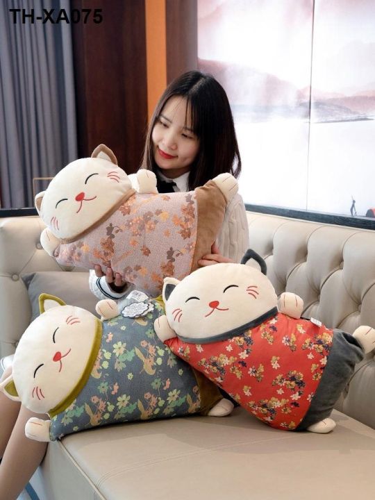 แมวน่ารักน่ารักตุ๊กตาหมอนแมวตุ๊กตานอน-ragdoll-ผ้าห่มผ้านวม-dual-purpose-plush-ของเล่น