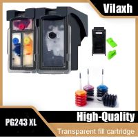 Vilaxh 243XL PG243 CL244 244XL ชุดสำหรับแคนนอนเติมตลับหมึก TR4520 TS302 MX490 MX492 MG2420 MG2922เครื่องพิมพ์ MG3020