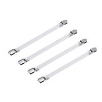 ‘【；】 4Pcs Elastic Bed Sheet Grippers Double Head Clips Gripper Holder Suspender Bed Sheet Fasteners Adjustable Length 15-30Cm